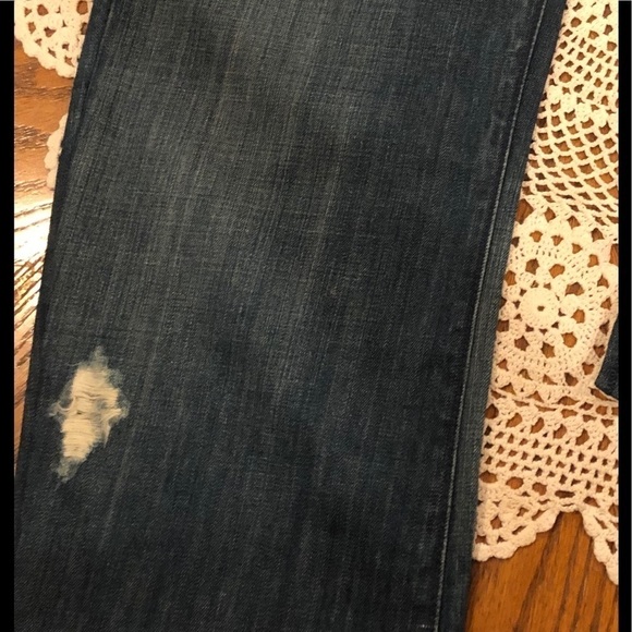 Vigoss Chic & Moda Distressed  Capri Cropped Jean 17Jr. X 26 Casual - Picture 2 of 6